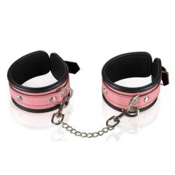 Menottes Chevilles Entraves Cuir Rose