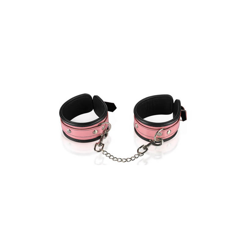 Menottes Chevilles Entraves Cuir Rose