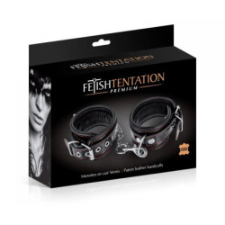 Menottes Luxe Cuir laqué - Fetish Tentation